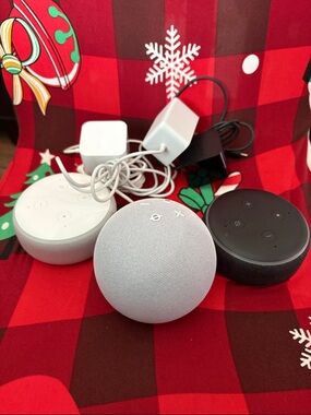 Amzon Smart Home Voice Speakers - White and Charcoal Bundle